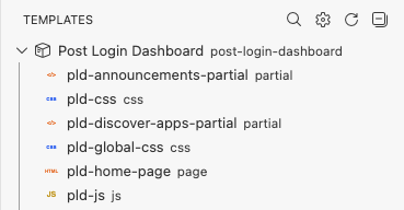 Templates tab