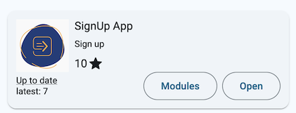 signup app in the app store